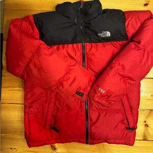 North Face 600 Jacket. Black and Red. Kids size 14-16. Washed.
